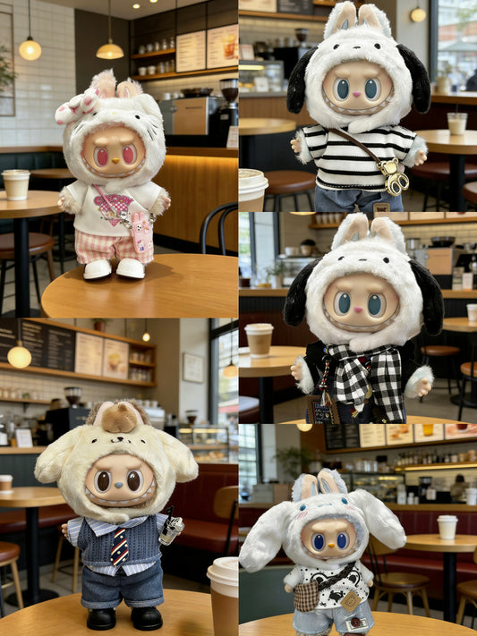 Labubu Doll Clothes - Cafe Collection
